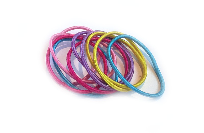 Elastiekjes in verschillen kleuren. Setje van 10.
