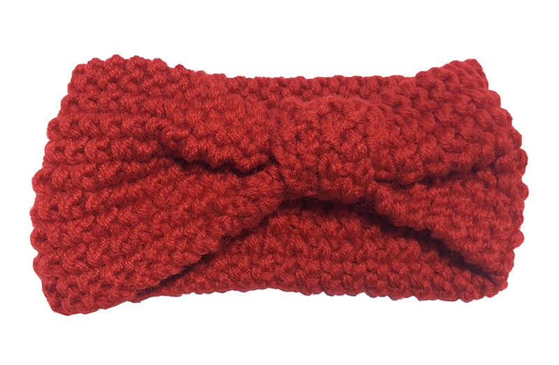 Leuke rode baby peuter, haarband. Deze gebreide haarband is ongeveer 8 centimeter breed.
Lekker warm in de winter voor de kleine meisjes. 
