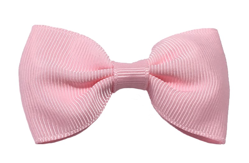 Vrolijk baby licht roze peuter, meisjes haarstrikje van lint. Op een handig alligator knipje. 